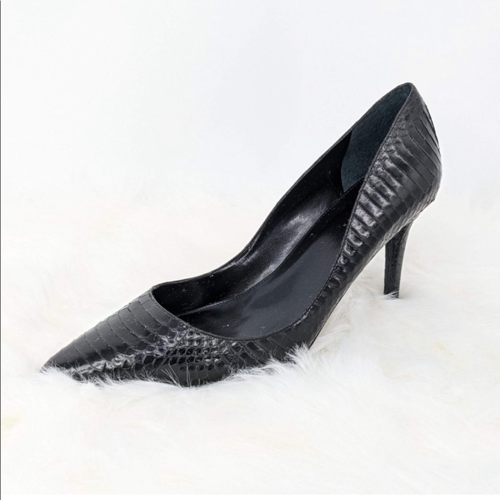 Ralph Lauren crocodile skin heels